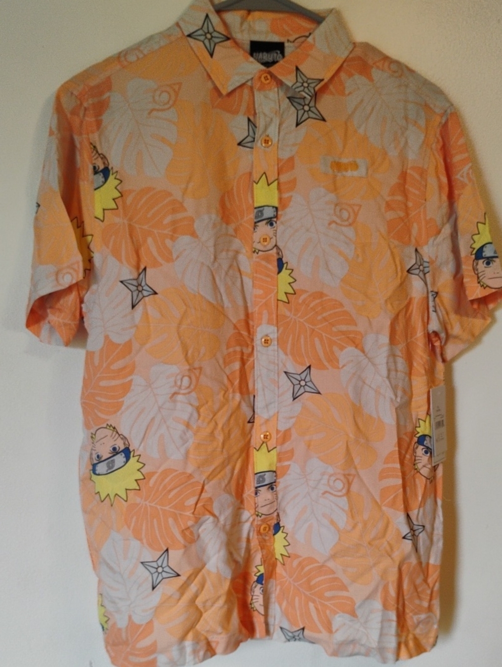 🍥 Naruto Boys Hawaiian Shirt — NWT 🌺